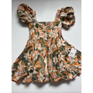 Aqua By Aqua Bendita CARAMELO LIRIO AMARILLO Floral Mini Dress Size Small
